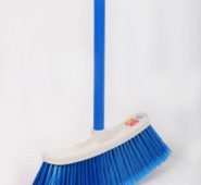 Eterna Jumbo Broom with Long Wooden Handle, Curved, Indoor and Outdoor Use. Ideal for Hardwood Floor, Tiles, Kitchen, Bathroom, Office, Patio and More – GP01
