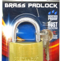 ProTouch Multi Purpose, Water Proof, Rust Resistant, Brass Pad Lock 2 Inch, Brass Padlock with 3 Keys Solid Brass Padlock, 2 inch (50mm) Wide Body, with Hardened Steel Shackle Lock for Sheds, Storage Unit, Gym and Fence CH90108