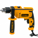 Worksite Impact Drill With Chuck Size 13mm(1/2″). Professional Impact Drill. Input Power – 850Watts Impact Drill, Adjustable Speed, Reversible – Voltage: 110-120Volts~,50/60Hz, No-load speed:0-3000/min – Variable Speed Switch for wide applications, Forward/Reverse Lever for easy operation. Lock on Button For Extended Use. Perfect For Use on Concrete, Wood, Plastic and Steel. EID402