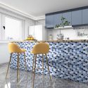 Wall Tile Morcart-3D Mosaic Self Adhesive Tile Wall Sticker Backsplash – Used DIY For Bathrooms, Kitchens, Oil-Proof, Waterproof – 12 inches X 12 inches – MT1165 PRICE PER UNIT