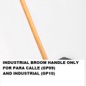 Broom GP51 Eterna Wooden Broom Handle with Standard Threaded Plastic Tip, 40 Inches in Length and 7/8 inches in Diameter. Ideal Replacement Handle for Para Calle & Industrial Brooms– GP51