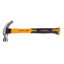 Worksite Tools Steel Claw Hammer 500G/ 17.5OZ – Pro Steel Strength for Contractors, Roofers, Carpenters, Serious DIYers – Shock Absorbing Grip – Smooth Polished Face with Fibre Glass Handle- WT3003